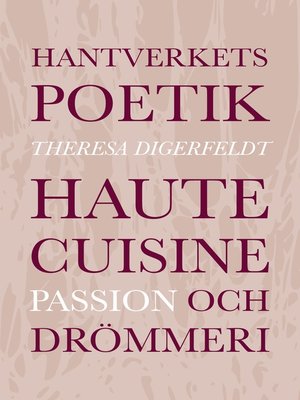 cover image of Hantverkets poetik